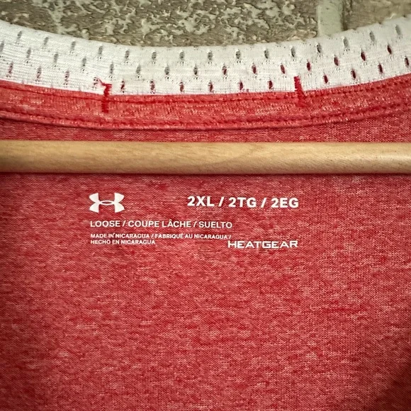 Under Armour Women's Heathered Red Muscle Tank Top - Picture 3 of 5